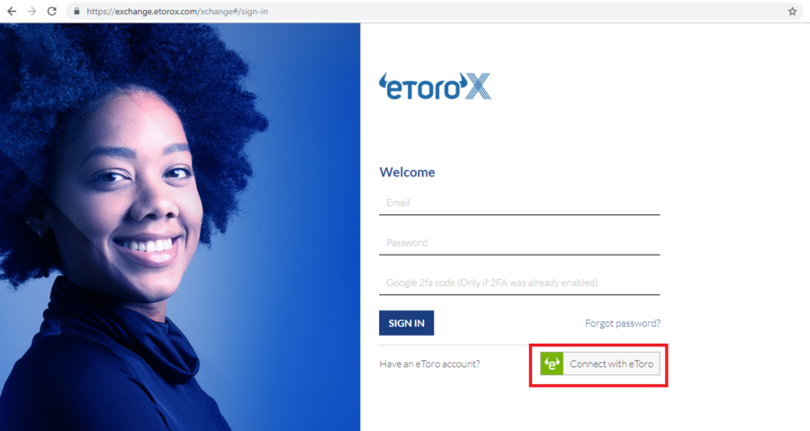 Hướng dẫn đăng ký tài khoản ví tiền điện tử eToroX bằng tài khoản eToro