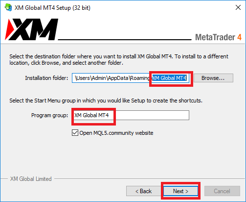 Hướng dẫn cài nhiều phần mềm XM MetaTrader trên một máy tính/laptop
