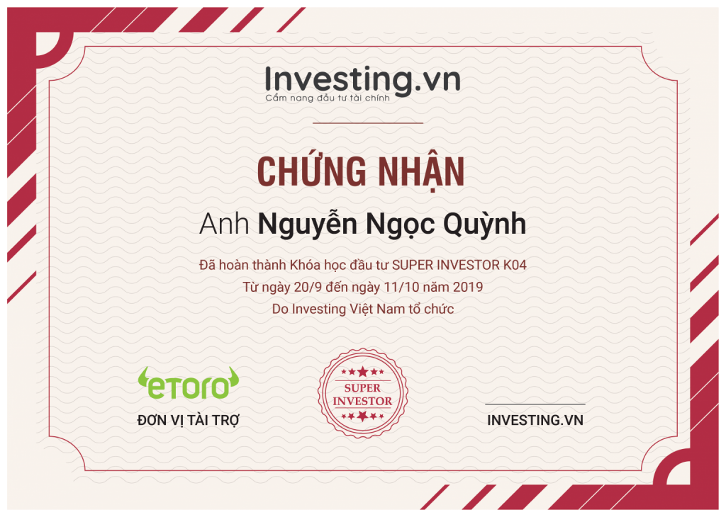 Khóa học đầu tư SUPER INVESTOR K5 miễn phí tại Hà Nội cho 20 người đăng ký nhanh nhất
