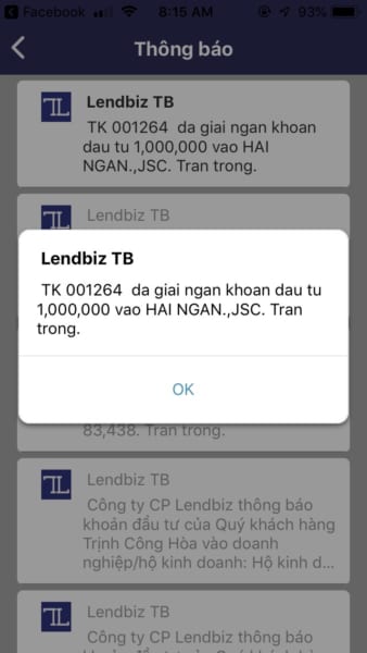 Hướng dẫn đầu tư trên ứng dụng mobile của Lendbiz 